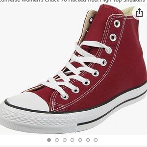 Maroon high top converse womens size 8.5